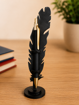 Feather Pen Stand with Pen