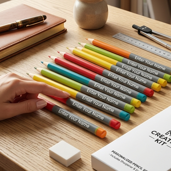 Custom Name Pencils box